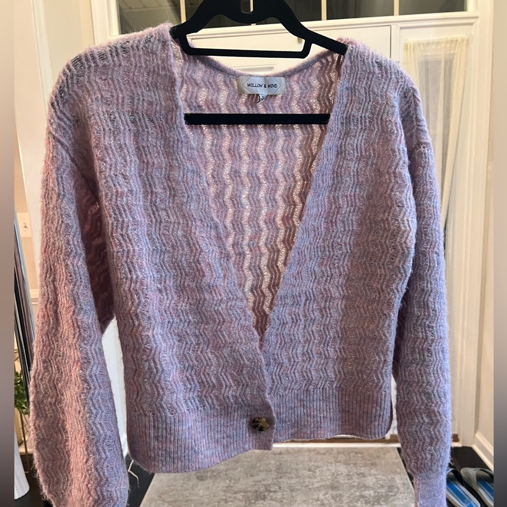 Willow and Wind Pink and Purple Cardigan